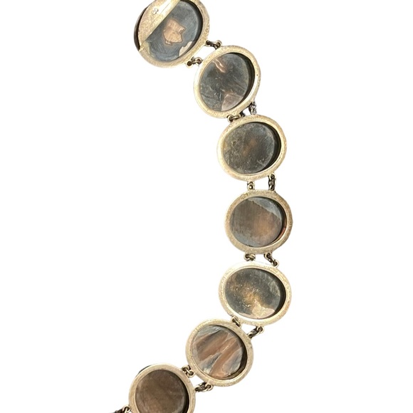 Antique MOP Pearl Hand carved sterling 800 Silver hand carved Cameo Bracelet - Picture 11 of 15